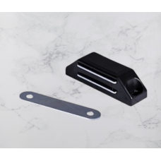 Магніт ДС Фурнітура меблевий великий з монтажною планкою 60×16×16 мм чорний (MM0755)