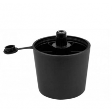 Ніжка-стопка меблева регульована h-47мм, d-50мм пластик чорна (MO1262)