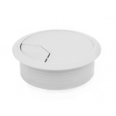 Заглушка для проводів із пружиною кругла пластик Білий (діаметр 60 мм) (ZG0794)