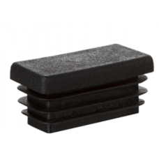 Заглушка для труби Termoplast внутрішня прямокутна 30x15мм пластик Чорна (ZG0787)