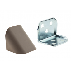 Монтажний кутник Mesan металевий із пластиковою заглушкою Капучино (PD0703)