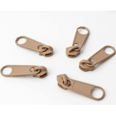 Бігунок (собачки) для рулонної спіральної блискавки №5 Світло бежевий (комплект 5 шт) (PU1173)