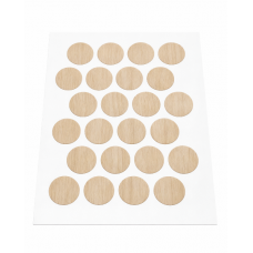 Самоклеюча меблева заглушка на мініфікс d=20мм Клен Темний 24шт/лист (ZG0835)