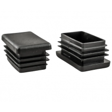 Заглушка для труби Termoplast внутрішня прямокутна 30x20мм пластик Чорна (ZG0788)