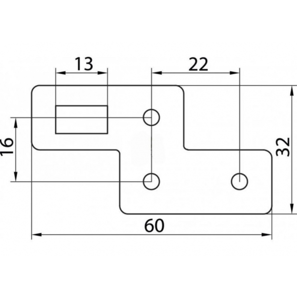 Вушко Sigma оцинковане Z-подібне навісне 60х32мм для навішування шаф (PD0683)