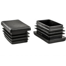 Заглушка для труби Termoplast внутрішня прямокутна 40x20мм пластик Чорна (ZG0799)